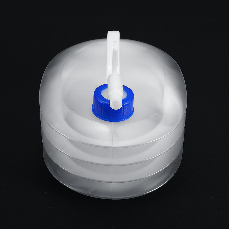 3-15L Transparent Collapsible Water Bucket PE Plastic Travelling Camping Pump