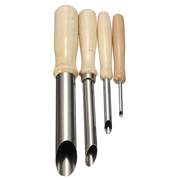4 Pcs Round Hole Cutter Stainless Steel Circle Shaping Pottery Clay Sculpture Tools