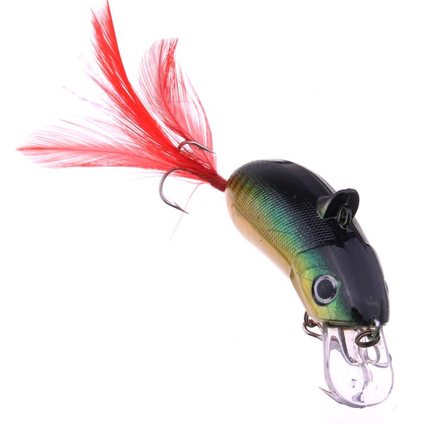 Fishing Lure Hard Lure Bait Mino Fasle Bait Treble Hooks With Feather