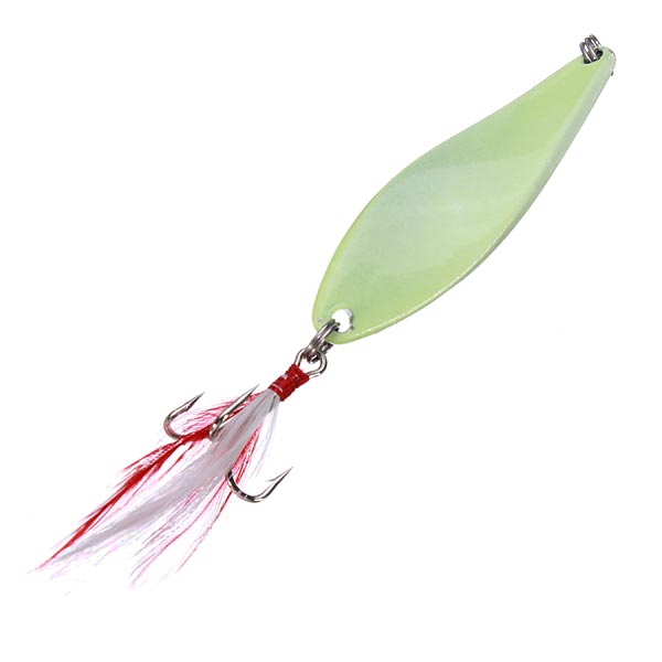 Luminous Swivel Spoon Blade Bass Bait Sequins Metal Fishing Lures