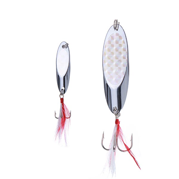 Oblique Sequins Iron Metal Lure Bass Bait Treble Hooks Paillette