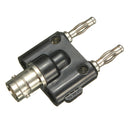 Adapter BNC Female Jack to Two Dual 4mm Banana Binding Male Connector