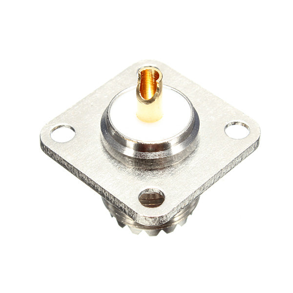 UHF Female Jack 4 Hole 25mm Flange Solder Panel Mount RF connector