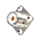 UHF Female Jack 4 Hole 25mm Flange Solder Panel Mount RF connector