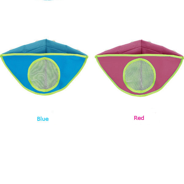 Baby Bath Toy Storage Bag Waterproof Suction Cup Triangle Pouch
