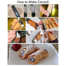 1X(Cannoli Tubes, 5 Inch Large Stainless Steel Cannoli Forms Non-Stick Crea