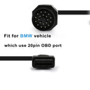1X(OBD2 Scanner 20-Pin Connector For BMW E46 16-Pin Diagnostic Tool E39 E90