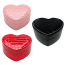 Heart Shape Jewelry Display Box Pu Leather Portable Box Gift Jewelery Stora H9B8