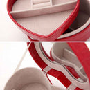 Heart Shape Jewelry Display Box Pu Leather Portable Box Gift Jewelery Stora H9B8
