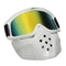 Detachable Modular Face Mask Shield Goggles Riding Motorcycle Helmet Yellow Lens
