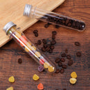 1X(50Pcs 40Ml Plastic Test Tube With Screw Cap Bottle Aluminum Cap Packing