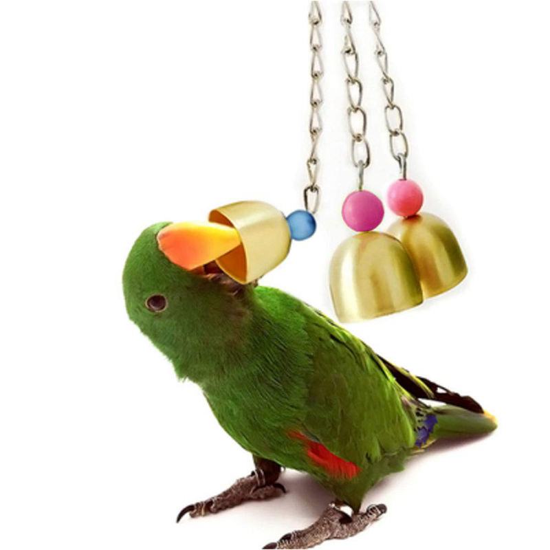 Bird Parrot Toys, 7 Packs Bird Swing Chewing Hanging Perches With Bells For