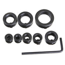 8pcs Woodworking Drill Bits Tools Depth Stop Collars Ring Positioner Spacin