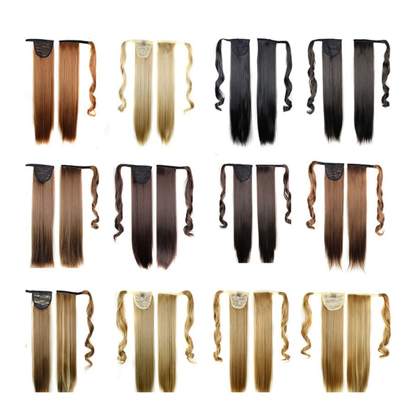 Ponytail Hair Extension Tail Hairpiece Long Straight Synthetic Women'S Hair G6Z5
