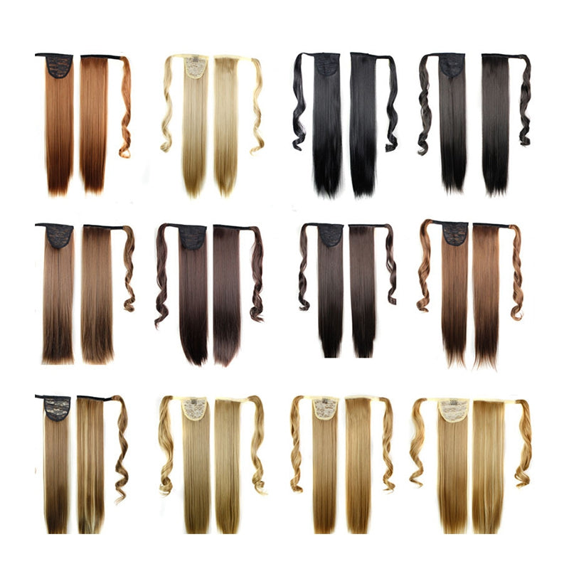 Ponytail Hair Extension Tail Hairpiece Long Straight Synthetic Women'S Hair G6Z5
