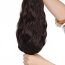 Long Clips in Hair Extension Synthetic Natural Hair Water Wave Blonde Black W1K3