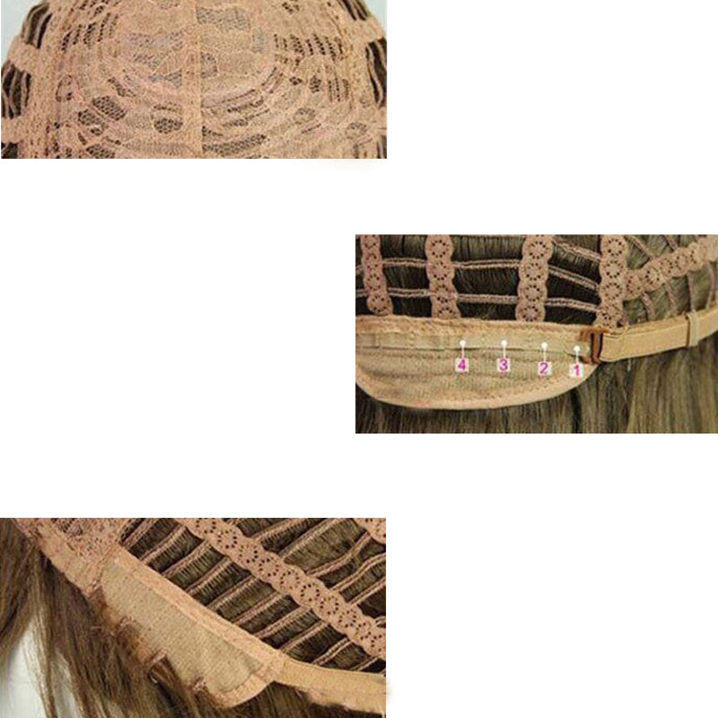 Long Clips in Hair Extension Synthetic Natural Hair Water Wave Blonde Black W1K3