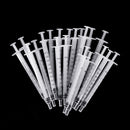 20Pcs/Set 1ml Plastic Dispensing Syringe Injector No Needles 0.01ml Graduation for Refilling and Measuring Liquids Industrial Glue Applicator
