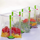 1X(2 Piece Baggy Rack Hands-Free Clip Food Storage Freezer Baggy Holder,Bag