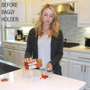 1X(2 Piece Baggy Rack Hands-Free Clip Food Storage Freezer Baggy Holder,Bag