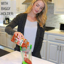 1X(2 Piece Baggy Rack Hands-Free Clip Food Storage Freezer Baggy Holder,Bag