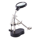 1X(Adjustable 3.5X 12X Helping Hand Soldering Irons Stand Clip Led Light Ma