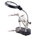 1X(Adjustable 3.5X 12X Helping Hand Soldering Irons Stand Clip Led Light Ma