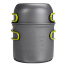 Portable Outdoor Camping Tableware Cookware Folding Stove Cooking Bowl Pot Fork Picnic Set