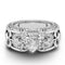 Sweet Heart Shape Hollow Ruby Finger Ring Women Wedding Ring Gift
