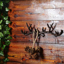 Cast Iron Antler Wall Hook Hanger Home Decoration Elk Coat Hat Scarf Rack B N3A7