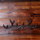 Cast Iron Antler Wall Hook Hanger Home Decoration Elk Coat Hat Scarf Rack B N3A7