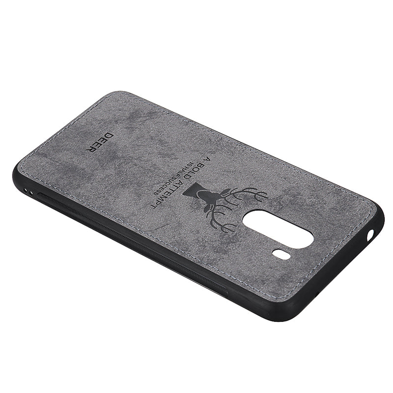 Bakeey Deer Pattern Shockproof Cloth + Soft TPU Back Cover Protective Case for Xiaomi Pocophone F1