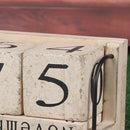 Wooden Perpetual Calendar Retro Rustic Design Living Room Decoration Diy Ye Z8R3