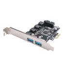 1X(Orico 2 Port Pcie To Usb3.0 19Pin+Front-Facing Express Expansion Card Us