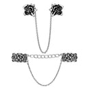 2 Pieces Sweater Shawl Clips Cardigan Dresses Clip Flowers Collar Clip With