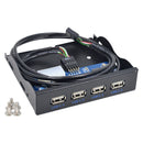 3.5 Inch Floppy Bay 4 Ports USB 2.0 Hub USB2.0 Front Panel Expansion Adapte I5B8