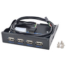 3.5 Inch Floppy Bay 4 Ports USB 2.0 Hub USB2.0 Front Panel Expansion Adapte T8J4