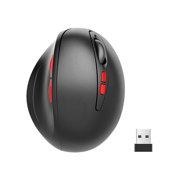 2400DPI  2.4GHz Wireless Adjustable 4 Buttons Ergonomic Optical Mouse for PC Gaming and Office