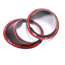 1X(2Pcs Carbon fiber pattern Front Fog Light Lamp Cover Trim Car Accessorie
