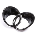 1X(2Pcs Carbon fiber pattern Front Fog Light Lamp Cover Trim Car Accessorie