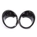 1X(2Pcs Carbon fiber pattern Front Fog Light Lamp Cover Trim Car Accessorie