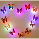 DIY LED Glowing 3D Butterfly Night Light Sticker Design Mural Home Wall Decal Decoration