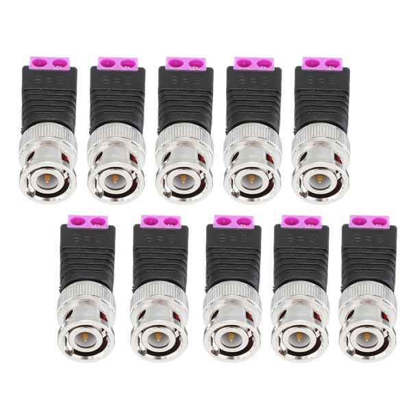 10Pcs BNC Male Connector Audio Video Q9 Joint 2 Bit Twisted Wire Press Joint Jack Connector
