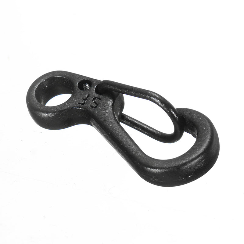 5Pcs Black EDC Tool Alloy Carabiner Camp Snap Clip Hook Keychain Keyring Hiking Climbing Tool