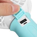 USB Cooling Fan Portable Handheld Fan 3 Speed Mini Fan LED light 2200mAh Battery Hanging Fan