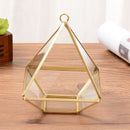 Diamond Shape Box Organizer Geometry Glass Cosmetic Storage Box Jewelry Col W6Q3