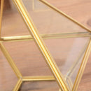 Diamond Shape Box Organizer Geometry Glass Cosmetic Storage Box Jewelry Col W6Q3