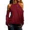 Spring Tops Women Off Shoulder O-Neck Top T-Shirt Fashion Hollow Out Long S R6T4
