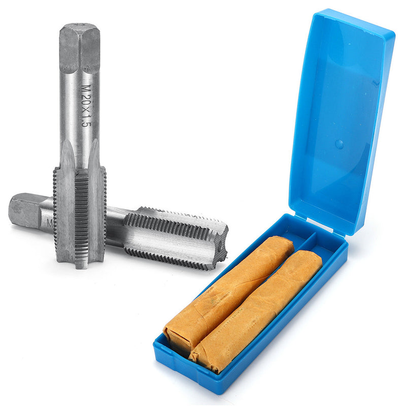 2pcs M12-M20 1.5mm Pitch High Speed HSS Right Hand Straight Fine Screw Tap Metric Tool