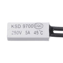 10pcs KSD9700 250V 5A 45 Plastic Thermostatic Temperature Sensor Switch NC